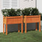 vidaXL - Plantenbakken - met - poten - 2 - st - cm - massief - grenenhout - wasbruin