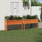 vidaXL - Plantenbakken - met - poten - 2 - st - cm - massief - grenenhout - wasbruin