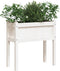 vidaXL - Plantenbakken - met - poten - 2 - st - massief - grenenhout - wit