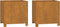 vidaXL - Plantenbakken - met - poten - 2 - st - roestig - 42x40x43 - cm - cortenstaal