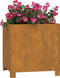 vidaXL - Plantenbakken - met - poten - 2 - st - roestig - 42x40x43 - cm - cortenstaal