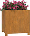 vidaXL - Plantenbakken - met - poten - 2 - st - roestig - 49x47x50 - cm - cortenstaal