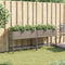 vidaXL - Plantenbakken - met - schap - 2 - st - 90x40x75 - poly - rattan - grijs