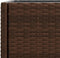 vidaXL - Plantenbakken - met - schap - 2 - st - 90x40x75 - poly - rattan - bruin