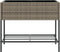 vidaXL - Plantenbakken - met - schap - 2 - st - 90x40x75 - poly - rattan - grijs