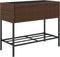 vidaXL - Plantenbakken - met - schap - 2 - st - 90x40x75 - poly - rattan - bruin