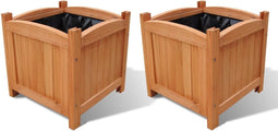 vidaXL - Plantenbakken - verhoogd - 2 - st - 30x30x30 - cm - hout