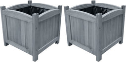 vidaXL - Plantenbakken - verhoogd - 2 - st - 30x30x30 - cm - massief - vurenhout
