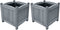vidaXL - Plantenbakken - verhoogd - 2 - st - 30x30x30 - cm - massief - vurenhout
