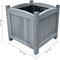 vidaXL - Plantenbakken - verhoogd - 2 - st - 30x30x30 - cm - massief - vurenhout