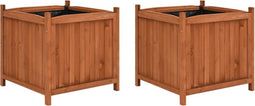 vidaXL - Plantenbakken - verhoogd - 2 - st - 50x50x50 - cm - vurenhout