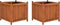vidaXL - Plantenbakken - verhoogd - 2 - st - 50x50x50 - cm - vurenhout