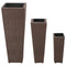 vidaXL - Plantenbakken - verhoogd - 3 - st - poly - rattan - bruin