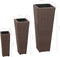 vidaXL - Plantenbakken - verhoogd - 3 - st - poly - rattan - bruin