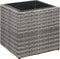 vidaXL - Plantenbakken - verhoogd - 3 - st - poly - rattan - grijs