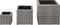 vidaXL - Plantenbakken - verhoogd - 3 - st - poly - rattan - grijs