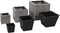 vidaXL - Plantenbakken - verhoogd - 3 - st - poly - rattan - grijs