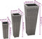 vidaXL - Plantenbakken - verhoogd - 3 - st - poly - rattan - grijs