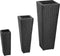 vidaXL - Plantenbakken - verhoogd - 3 - st - poly - rattan - zwart