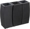 vidaXL - Plantenbakken - verhoogd - 3 - st - poly - rattan - zwart
