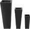 vidaXL - Plantenbakken - verhoogd - 3 - st - poly - rattan - zwart