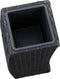 vidaXL - Plantenbakken - verhoogd - 3 - st - poly - rattan - zwart