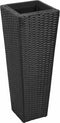 vidaXL - Plantenbakken - verhoogd - 3 - st - poly - rattan - zwart