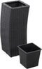 vidaXL - Plantenbakken - verhoogd - 3 - st - poly - rattan - zwart