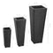 vidaXL - Plantenbakken - verhoogd - 3 - st - poly - rattan - zwart