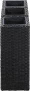 vidaXL - Plantenbakken - verhoogd - 3 - st - poly - rattan - zwart