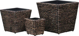 vidaXL - Plantenbakken - verhoogd - 3 - st - waterhyacint - bruin