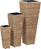 vidaXL - Plantenbakken - verhoogd - 3 - st - waterhyacint - bruin