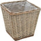 vidaXL - Plantenbakken - verhoogd - 3 - st - wicker - met - PE-voering