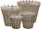 vidaXL - Plantenbakken - verhoogd - 4 - st - wicker - met - PE-voering