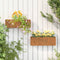vidaXL - Plantenbakken - wandmontage - 2 - st - 53x10x17 - cm - cortenstaal - roestig