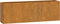 vidaXL - Plantenbakken - wandmontage - 2 - st - 53x10x17 - cm - cortenstaal - roestig