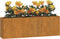 vidaXL - Plantenbakken - wandmontage - 2 - st - 53x10x17 - cm - cortenstaal - roestig