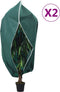 vidaXL - Plantenhoezen - met - ritssluiting - 2 - st - 70 - g/m² - 3,93x3,5 - m