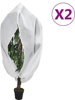 vidaXL - Plantenhoezen - met - ritssluiting - 2 - st - 70 - g/m² - 1,55x1,55 - m