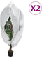 vidaXL - Plantenhoezen - met - ritssluiting - 2 - st - 70 - g/m² - 1,55x1,55 - m