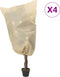 vidaXL - Plantenhoezen - met - trekkoord - 4 - st - 70 - g/m² - 0,8x1 - m
