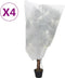vidaXL - Plantenhoezen - met - trekkoord - 4 - st - 70 - g/m² - 0,8x1,2 - m