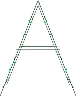 vidaXL - Plantenklimrek - A-frame - 99x90x175,5 - cm - staal