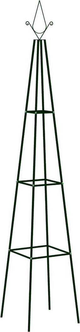 vidaXL-Plantenklimrekken-2-st-35x35x195-cm-ijzer-donkergroen