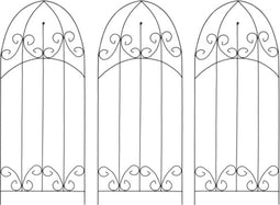 vidaXL - Plantenklimrekken - 3 - st - 40x100 - cm - ijzer - zwart
