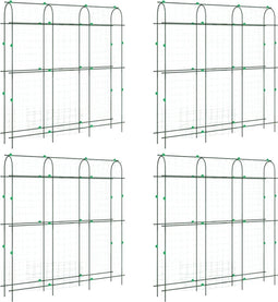 vidaXL - Plantenklimrekken - 4 - st - U-frame - staal