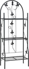 vidaXL - Plantenrek - 3-laags - 52x28x128 - cm - ijzer - zwart