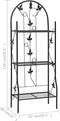 vidaXL - Plantenrek - 3-laags - 52x28x128 - cm - ijzer - zwart