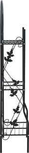 vidaXL - Plantenrek - 3-laags - 52x28x128 - cm - ijzer - zwart