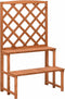 vidaXL - Plantenrek - met - latwerk - 70x42x115 - cm - massief - vurenhout